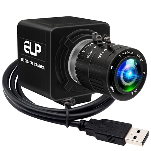USB Camera 4K 12 Megapixels USB Webcam 1080P 120fps High Speed Golf Swing Cam with 3X Manual Optical Zoom Lens Close up PC Computer Plug and Play for Live Streaming Industrial Project Meeting