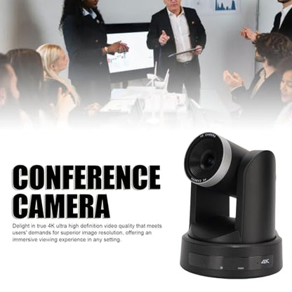 Bewinner 4K Conference Room Camera System, AI Auto Tracking PTZ Camera, 12X Optical Zoom, USB3.0 Conference Webcam with Remote Control for Online Meetings (US Plug)