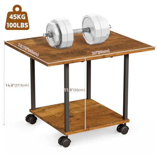 BEWISHOME 2-Tier Industrial Mobile Printer Stand