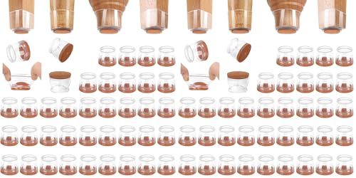 CHUNZEXI 72 Pack Chair Leg Floor Protectors for Hardwood Floors, Silicone Felt Covers Pads Caps, Protect Wood Furniture Feet Floors Noise Reduce and Scratch (Universal Large & Clear) - color: Clear-36pack, size: Universal L (Pack of 2)