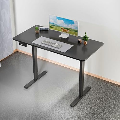 MSZ Electric Standing Desk 48x24 Inch with Memory Presets, Adjustable Height Sit to Stand Computer Desk for Home Office & Gaming (Black) - color: 3-black