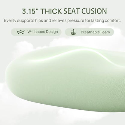 CabLady S1 High Back Ergonomic Mesh Office Chair with Footrest, 300 lbs | 115° Recline Lock, Adjust Seat Depth, 2D Arms, 3D Headrest, Detachable Lumbar Support, Breathable Mesh, BIFMA, Green - color: Butterfly Green