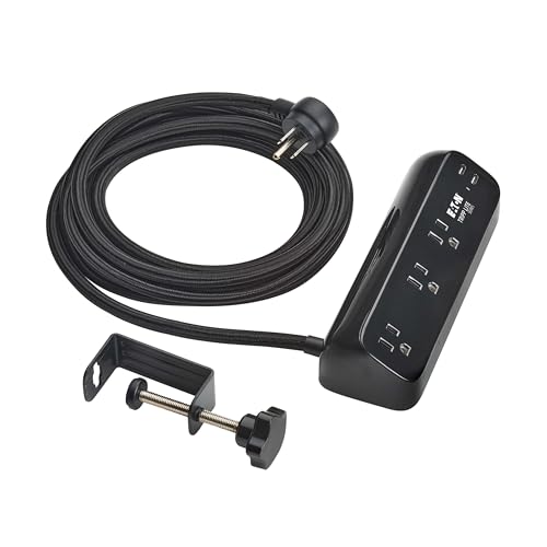 Eaton Tripp Lite TLP310U30CLAMPB Desk Clamp Surge Protector & 2 USB-C Ports