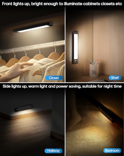 HIBOITEC Under Cabinet Lighting Wireless 56 LED Closet Lights 3 Color Temps - size: 9.3inch