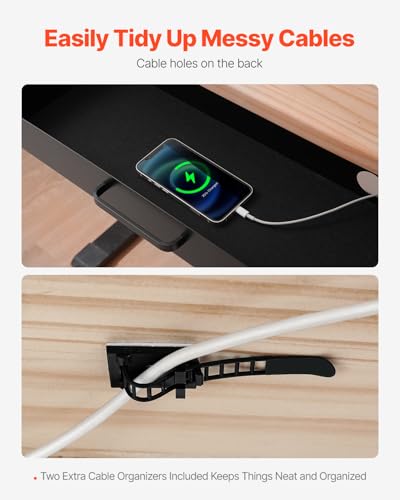 VEVOR Under Desk Drawer Slide Out, 22 inch Under Desk Mounted Pull-out Drawer Attachment, Hidden Under Counter Drawers for office Home Sit Stand Workstation, Black - size: 22inch