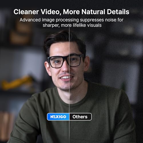 NexiGo N930E Pro, 4K Webcam with Ring Light, PDAF Autofocus, 1080P@60FPS, Dual Noise-Canceling Mics, Built-in Privacy Shutter, Web Cam for Streaming, Meeting, Gaming - style: 4K Webcam with Light
