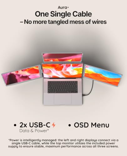 Triple Go 18.5" Max | Portable Monitor Extender - size: 3x 18.5" Full HD
