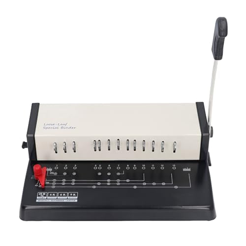 Professional Book Binding Machine A4 13 Holes Manual Comb Binder Office Home Use Multifunctional Wire Binding Machine for Documents Reports Booklets Hardware Plastic