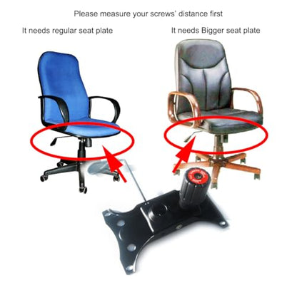 Office Swivel Chair Mechanism Seat Plate, Regular, 6" x 8.5" | Heavy Duty, 500 lbs Capacity, Mounting Holes 6" x 8.5" , For Manager Office Chair, Visitor Chair Replacement Part - size: Manager Chair: Mounting Holes 6"x8.5"
