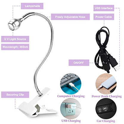 Saviland Mini Nail LED Lamp – Flexible Rotatable USB Quickly Nail Dryer Gel Lamp for Nails with Securing Clip Led Light for Nails for Curing Gel Polish U V Nail Gels Manicure DIY | Securing clip design, USB powered, Fast curing, Salon use, DIY manicure, G