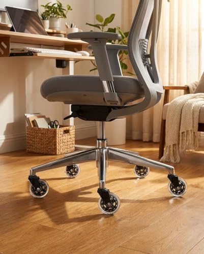 Office Chair Wheels - Replacement Rubber Wheels - Universal Fit 3 Inch Casters, Heavy-Duty Computer Gaming Chair Casters, Smooth & Safe Rolling Noise (Not for 1KEA) (10 Pack Black & Clear) - style: 10 Pack Black & Clear