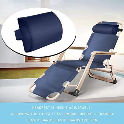 Zero Gravity Chair Set of 2 Replacement Pillow Headrest with Elastic Band, Universal Soft Removable Padded Cushion Head Pillow for Zero Gravity Lounge Chair, Folding Patio Lawn Recliner Chairs, Blue - color: Blue, size: 2 Pack