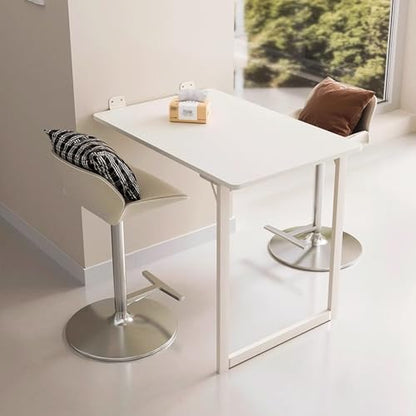 Folding Wall-Mounted Drop Leaf Table 35"×23" Space Saving Decorative Painting On The Back, Household Dining Table Desk for Kitchen, Coffee, Small Spaces, No Assembly Required