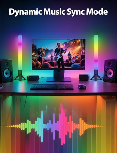 DAYBETTER 360° Smart LED Light Bars, Gaming Light Bar for Room, PC, Desk - color: Black
