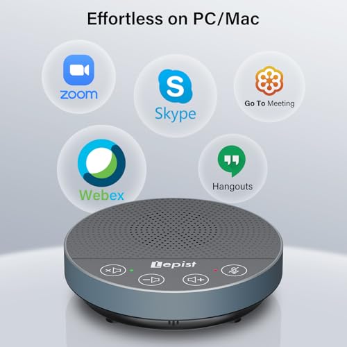 Plug & Play USB Speakerphone,Conference Microphone for Home Office