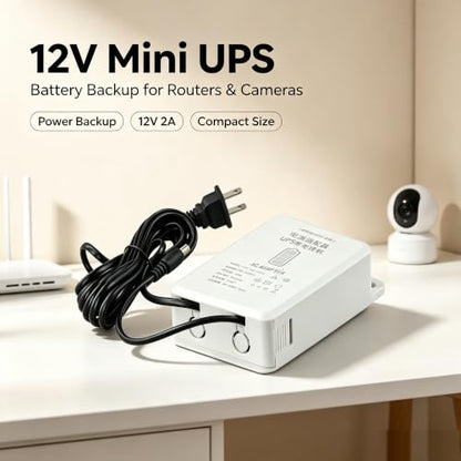 12V for Mini UPS for Battery Backup for Security Camera Routers Modem
