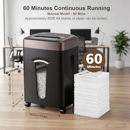 Wingwise 16 Sheets Micro Cut Paper Shredder Heavy Duty for Home Office - size: 16 Sheets