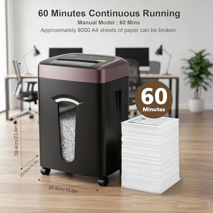 Wingwise 16 Sheets Micro Cut Paper Shredder Heavy Duty for Home Office - size: 16 Sheets