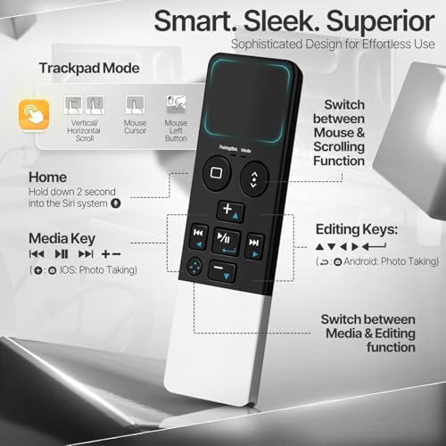 TNP iPad Remote Control, Bluetooth Media Remote for iPhone with Trackpad