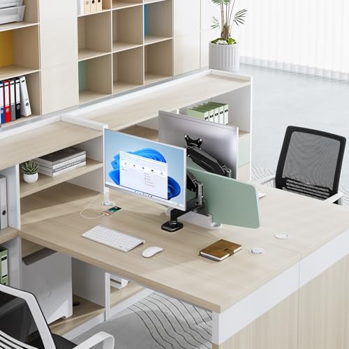 Single Monitor Mount for Desk, Monitor Articulating Arm for max 32inch, Adjustale VESA Monitor Stand for Computer Screen, Clamp and Grommet Base, VESA 75x75/100x100