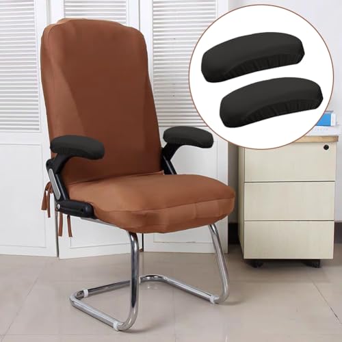 Kakalote Office Chair Armrest Covers, 1pair Stretchable Stretch Computer Chair Slipcover Desk Chairs Arm Cover for Office, Desk, Gaming Chairs (Black-No Sponge Pad) - color: Black
