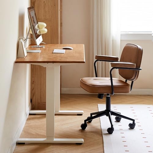 Electric Standing Desk, Height Adjustable Sit Stand Up Solid Wood Home Office Computer Desk, for Study Gaming Writing Study Bedroom Rising Desks 47.24" W - color: Natural Wood-electric Height Adjustable, size: 47.24"W
