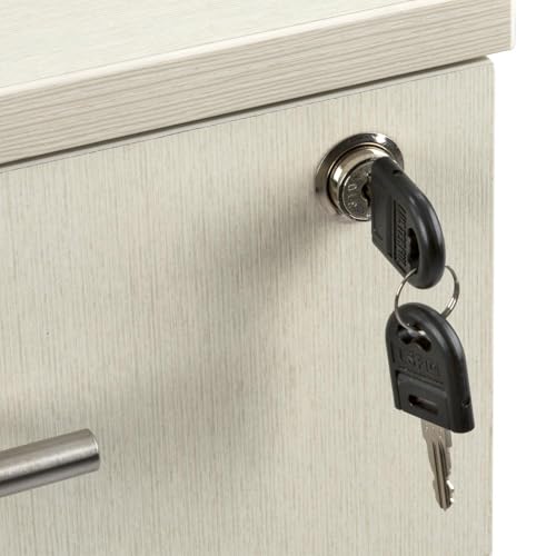 Safco Mayline MNFFTSS Medina Freestanding Mobile File Pedestal FF, Textured Sea Salt Laminate - color: Textured Sea Salt, style: 2 Drawers