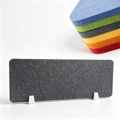 Desk Divider Acoustic Privacy Panel,Freestanding Noise Reducing Cubicle Desk Partition- Rounded Corners for Home Office, Classroom, Study Carrel & Open Office(Black,30x60cm/11.8x23.6in) - color: Black, size: 30x60cm/11.8x23.6in