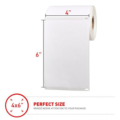[2 Rolls, 440 Labels] 4”x 6” Postage Thermal Shipping Labels 4x6 Thermal Labels Roll Compatible with Dymo 4XL 1744907 LabelWriter - size: 2 pack