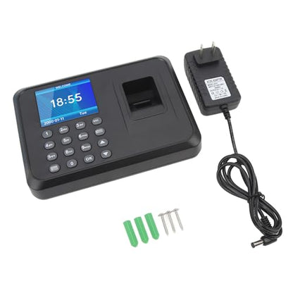 Fingerprint Attendance Machine,Fingerprint Verification Recorder,Support MultiLanguage,US Plug,100-240V Software for Factory