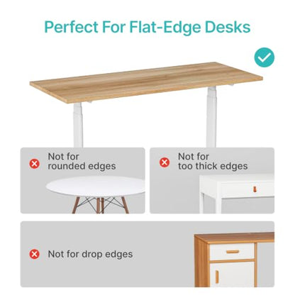 PEGZONE Desk Side Storage Organizer, Fits Flat Edge 0.4" to 2.2", White | No Drill Under Desk Laptop Holder, Clamp on Desks Shelf with Pegboard Accessories, Hanging Laptop Mount - color: White