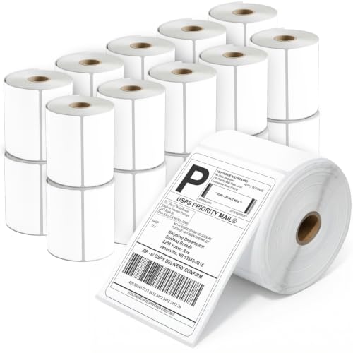 4" X 6" Direct Thermal Labels (5000 Count, 20 Rolls) - Printable - size: 4" X 6" (20 Rolls)