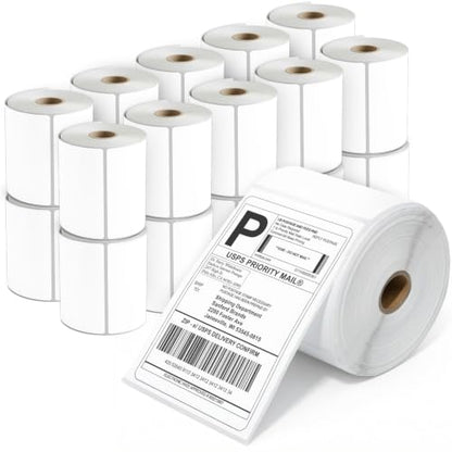 4" X 6" Direct Thermal Labels (5000 Count, 20 Rolls) - Printable - size: 4" X 6" (20 Rolls)