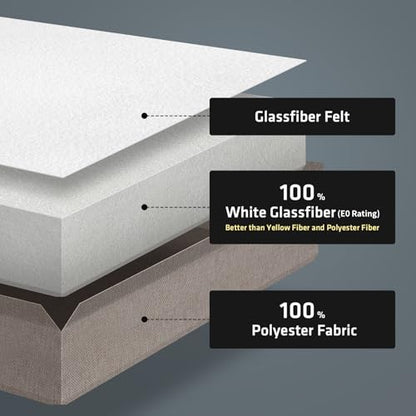 4 Pack Acoustic Panels 23.6"x11.8" Soundproof Fiberglass Panel, Linen - color: Linen, size: 23.6" x 11.8"-4pcs