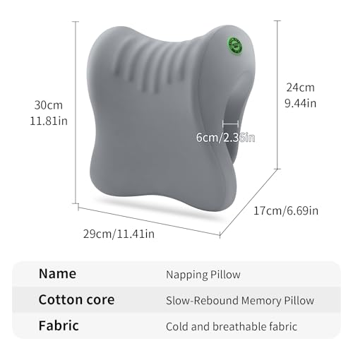 Ergonomic Office Chair Headrest, Adjustable Neck Support Pillow with Removable Washable Cover, Universal Head Rest Attachment for Office Chairs, Wheelchairs, Desk Chair Napping (Gray) - color: Gray