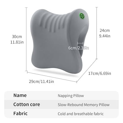 Ergonomic Office Chair Headrest, Adjustable Neck Support Pillow with Removable Washable Cover, Universal Head Rest Attachment for Office Chairs, Wheelchairs, Desk Chair Napping (Gray) - color: Gray