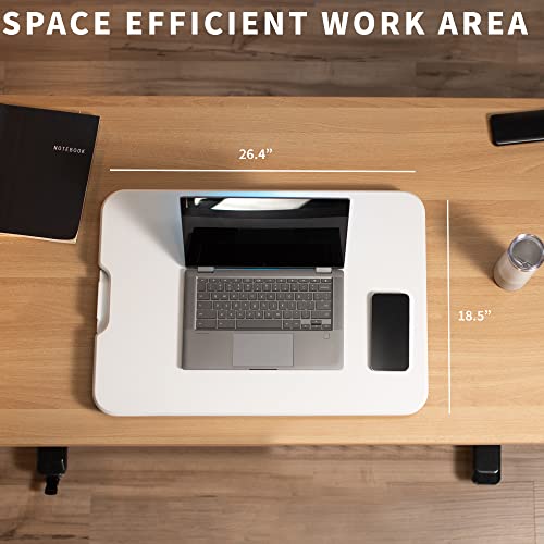 VIVO White 26 in Single Top Standing Desk Converter, DESK-V001JW - color: White, size: 26"