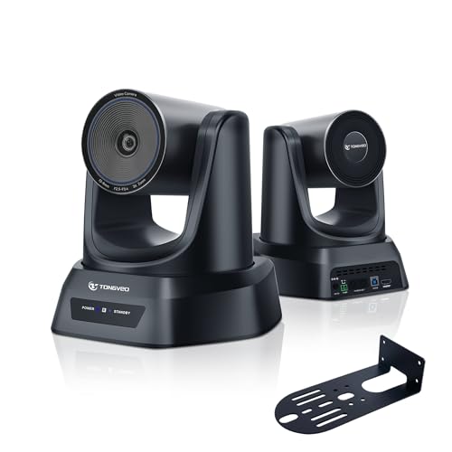 TONGVEO 3X Optical Zoom PTZ Camera AI Auto-Tracking HDMI USB 3.0 1080P 60fps Wide-Angle for Video Conference Business Meeting Live Streaming Online Learn with Zoom YouTube Teams OBS and More - color: Midnight