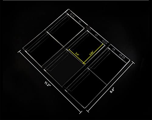AITIME 6 Pocket Coin Sleeves, 10 Sheets Coin Pockets Pages for Binder - color: 10 Sheets-6 Pocket