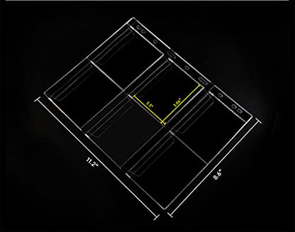 AITIME 6 Pocket Coin Sleeves, 10 Sheets Coin Pockets Pages for Binder - color: 10 Sheets-6 Pocket