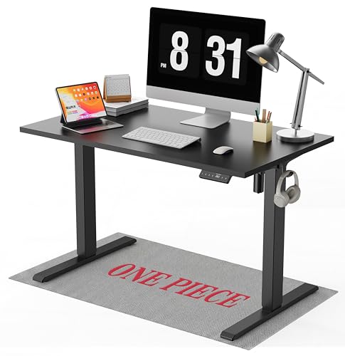 WALKINGDESK 40x24 Inches Whole Piece Electric Standing Desk, Seamless One Piece Height Adjustable Sit to Stand up Desk for Home Office, Ergonomic Computer Workstation, Black - color: Black, size: 40 inch