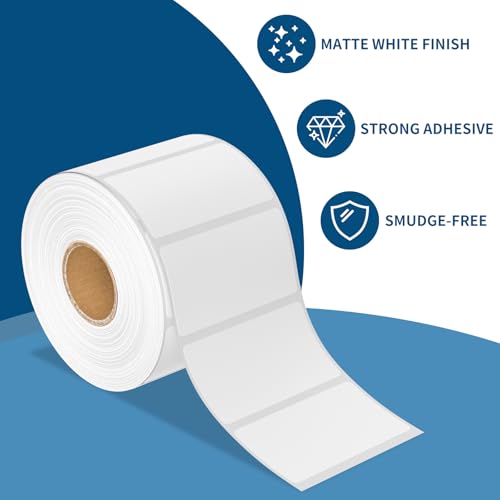 2" x 1" Direct Thermal Label-1000 Labels Printer Labels for Barcode, Waterproof & Adhesive, Perforated Compatible with Rollo and Zebra Desktop Printers(NO BPA and BPS) - size: 2" x 1", style: 1 Roll
