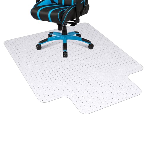 Office Chair Mat for Carpet, 45'' x 53'' Computer Desk Chair Mat for Carpeted Floors, Easy Rolling Hard Mat for Office Chair on Carpets Anti-Slip Carpet Protector Mat Clear Ship Flat - size: Convex with nails 45*53in
