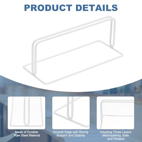 PATIKIL Baffle Desk Divider Clamp 2Pcs Punch-Free Base Desk Shield L White - color: White