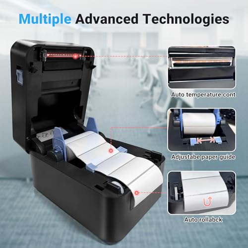 iDPRT SP320 Desktop Label Maker Bluetooth Thermal Shipping Label Printer | for Parcel Shipping, Small Businesses, Offices, and Home, Sticker Printer Supports Amazon, TikTok, Etsy, Shopify, USPS, etc