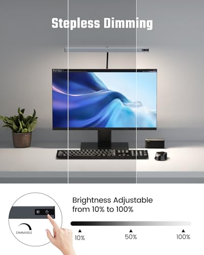 SUPERDANNY LED Desk Lamp for Office Home, Eye-Caring Desk Light with Adjustable Gooseneck, 12W Touch Control Dimmable Brightness, Architect Clamp Lamp with USB Adapter, Grey | Grey, Touch Control Dimmable Brightness, 3000K-6000K, 360° Adjustable Gooseneck