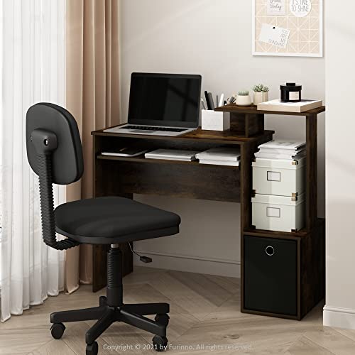 Furinno Econ Computer Writing Desk, Amber Pine/Black - color: Amber Pine/Black, size: Compact