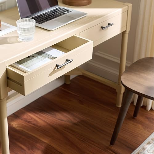 SAFAVIEH Home Collection – Filbert Sand Writing Desk, 2-Drawer Traditional Desk, Classic Home Office Design (DSK5701F) - color: Sand