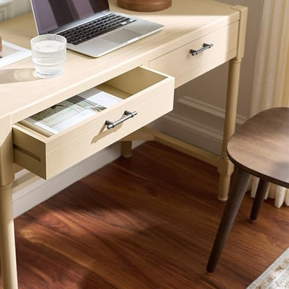 SAFAVIEH Home Collection – Filbert Sand Writing Desk, 2-Drawer Traditional Desk, Classic Home Office Design (DSK5701F) - color: Sand