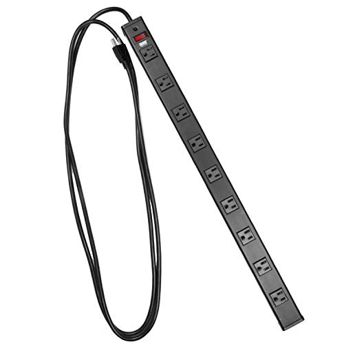 Iron Forge Cable 9 Outlet Surge Protector Power Strip, 9 Ft - Black - style: 9 Outlet
